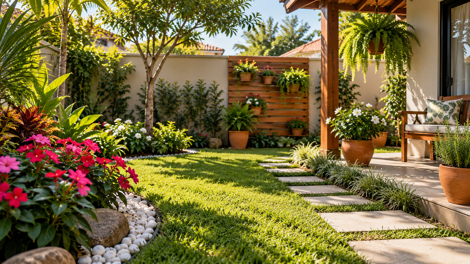 Como começar um jardim com plantas e espaço verde organizado